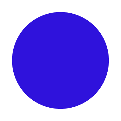 Blue circle on a white background.