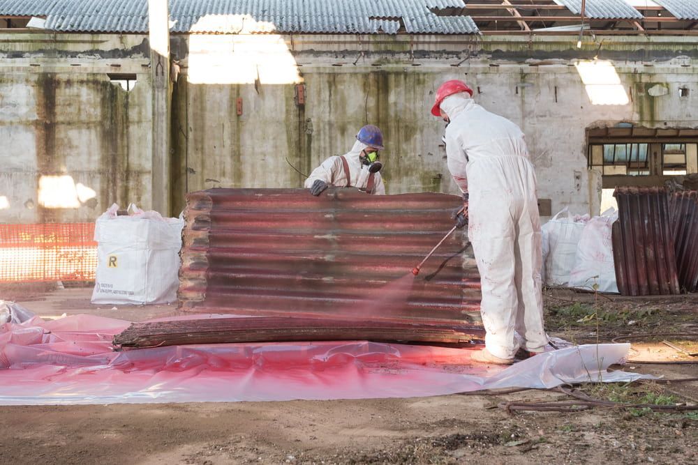 Treatment of Asbestos on Metal Panels — Skip Bin Hire in Townsville, QLD