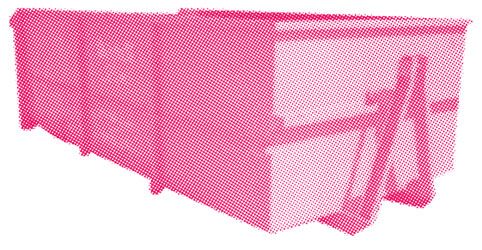 Illustration of a Pink Skip Bin — Skip Bin Hire in Townsville, QLD