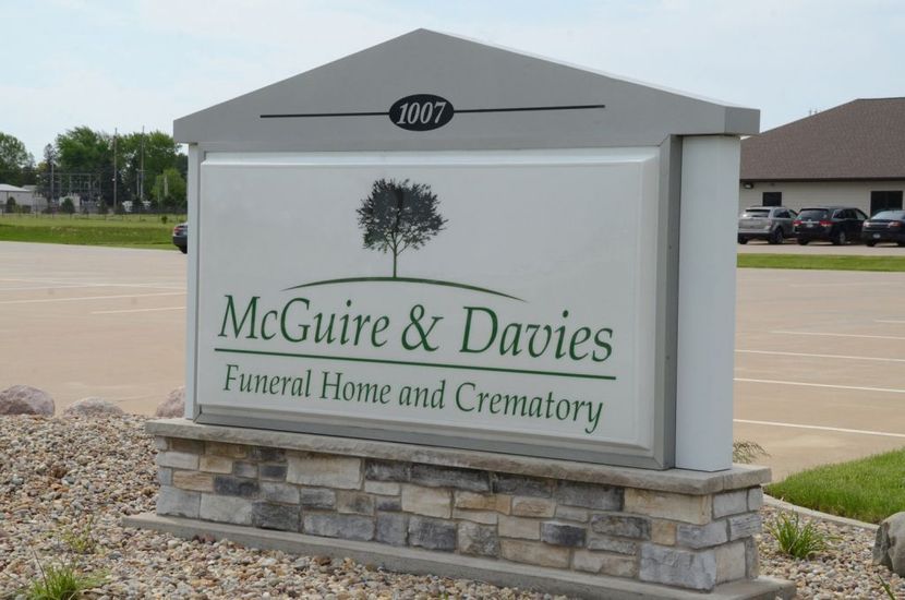 McGuire & Davies Funeral Home and Crematory Sign
