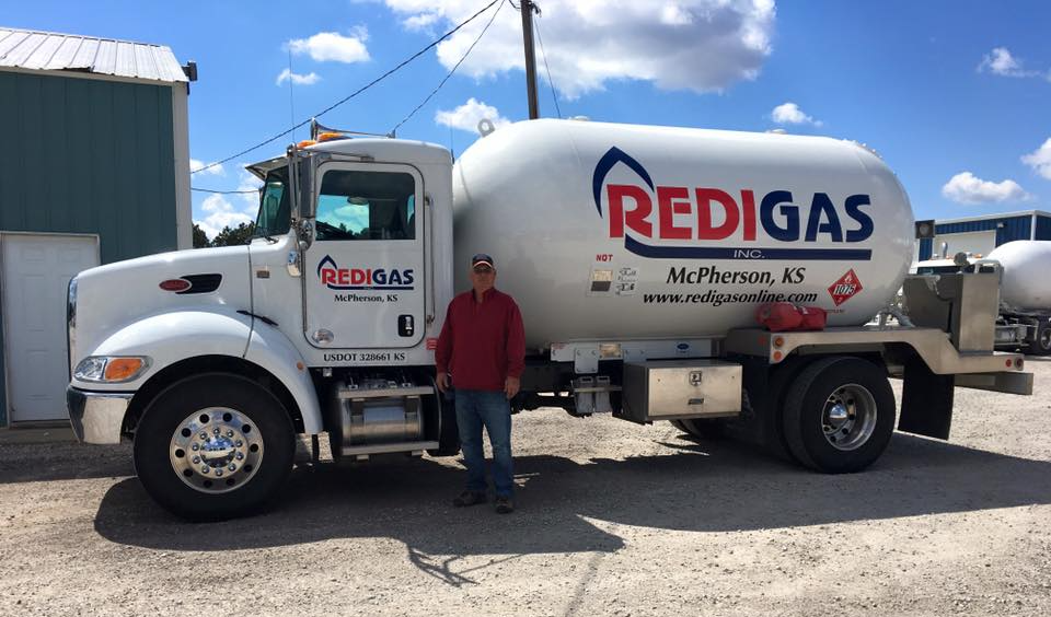 A propane supplier truck in Hutchinson, KS