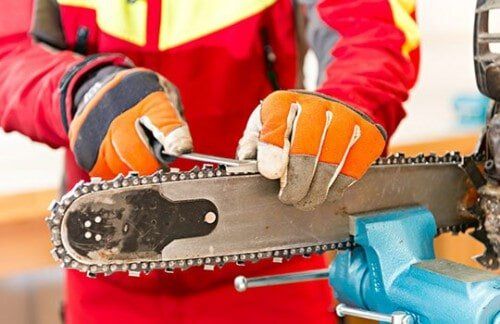 Sharpening a chainsaw — Tool Rental in Lakewood, CO