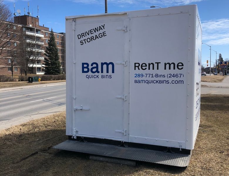 White storage container with