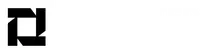 A black and white logo with a shadow on a white background.