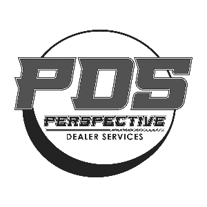 A black and white logo for pds perspective dealer services.