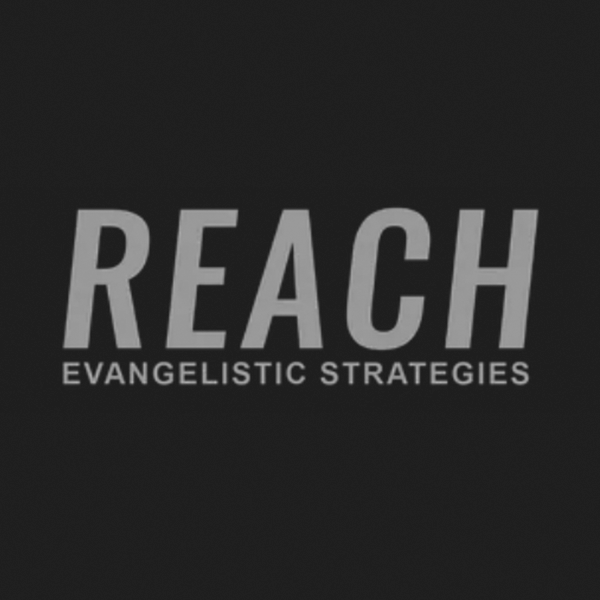Reach evangelistic strategies logo on a black background