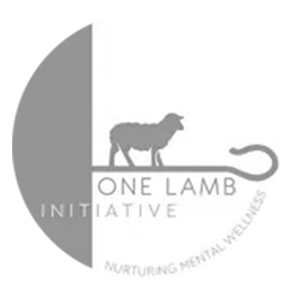 A logo for one lamb initiative with a sheep on a branch