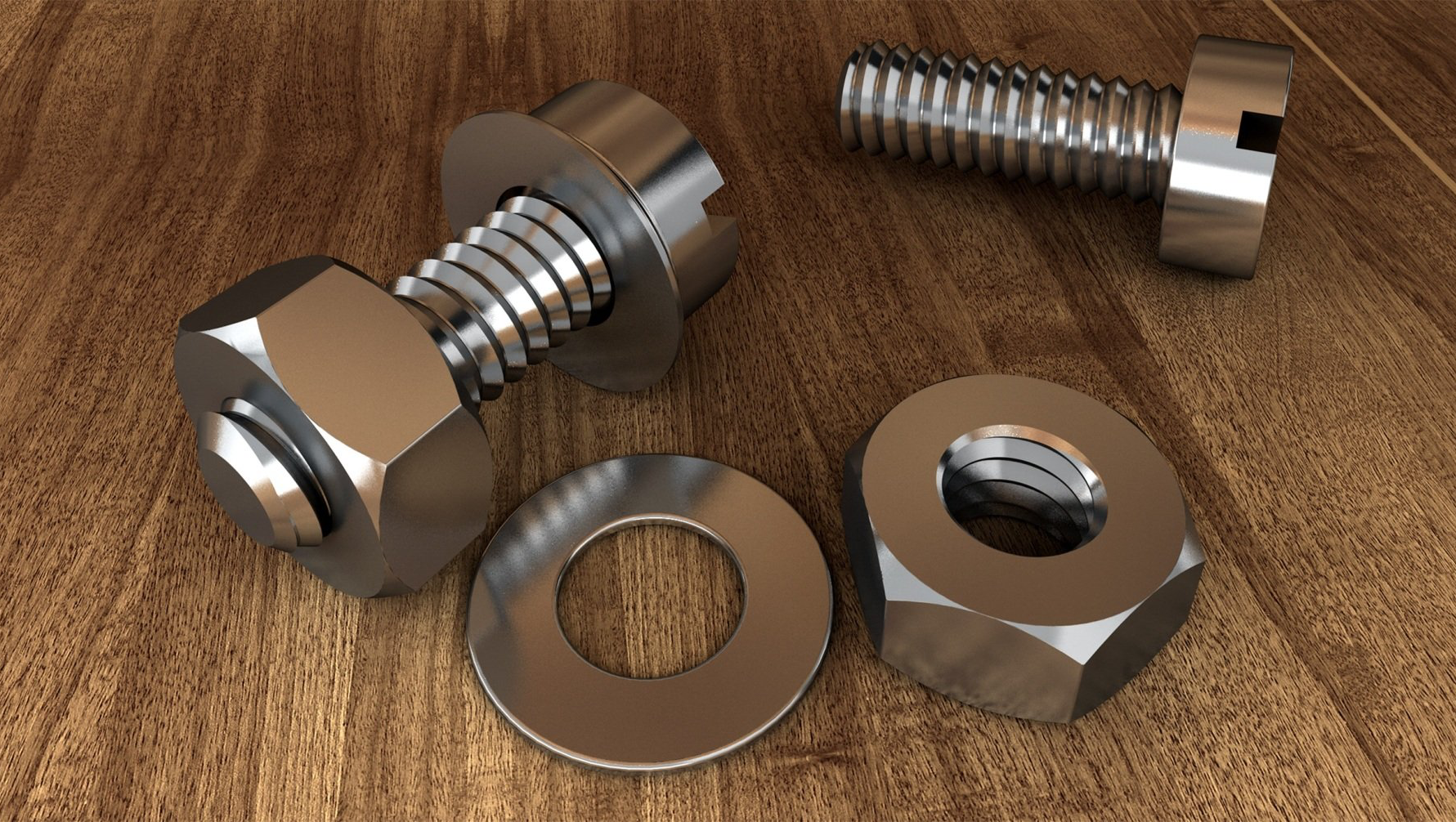 Wood nuts bolts