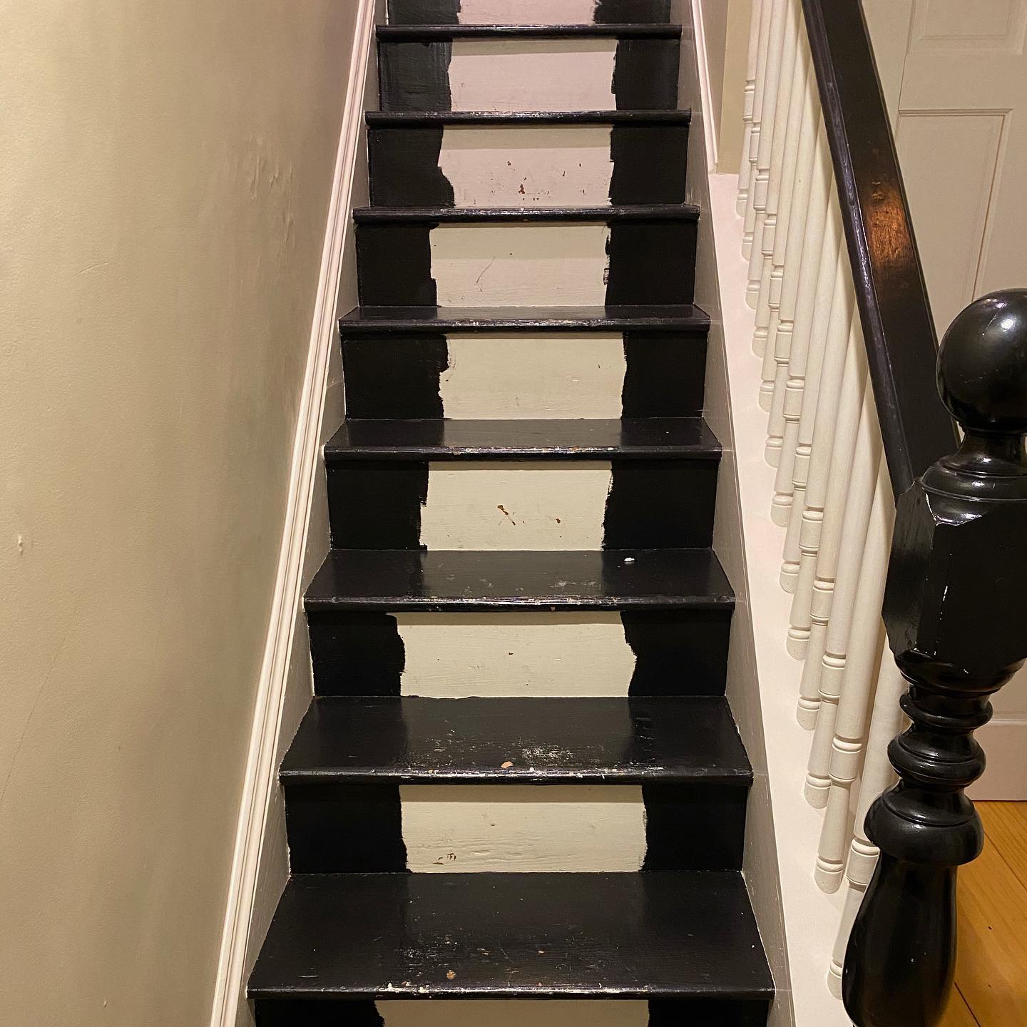 Before image of a stair — Hopewell Junction, NY — Genco Floor Coverings, Inc