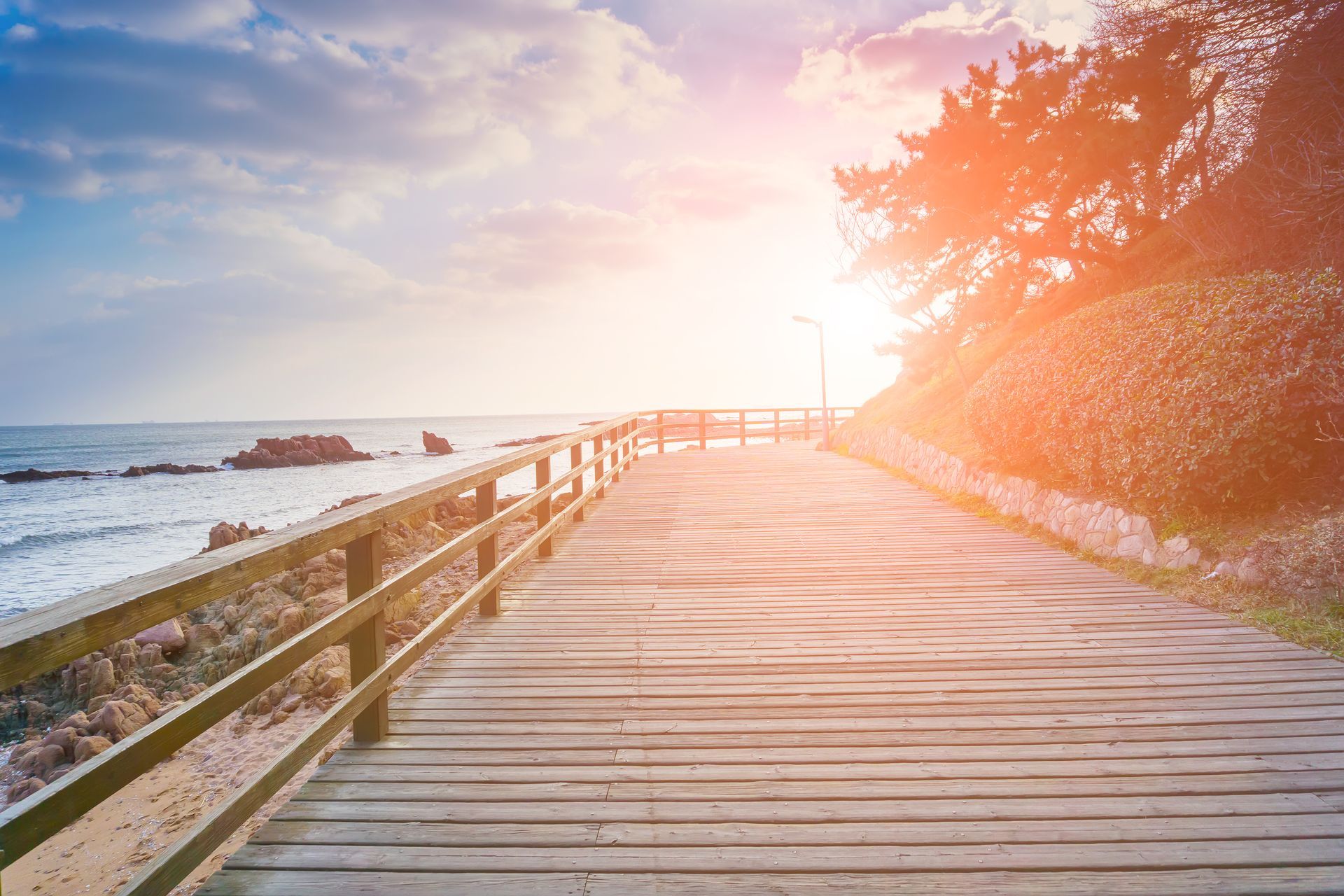 Beach scene to symbolise a calm and serene environment