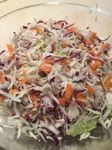 Coleslaw preparation 