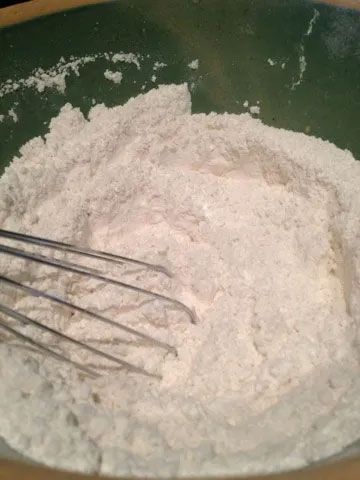 mixing flour