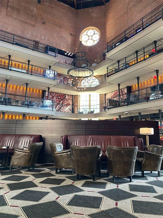 lot of chairs and a couch