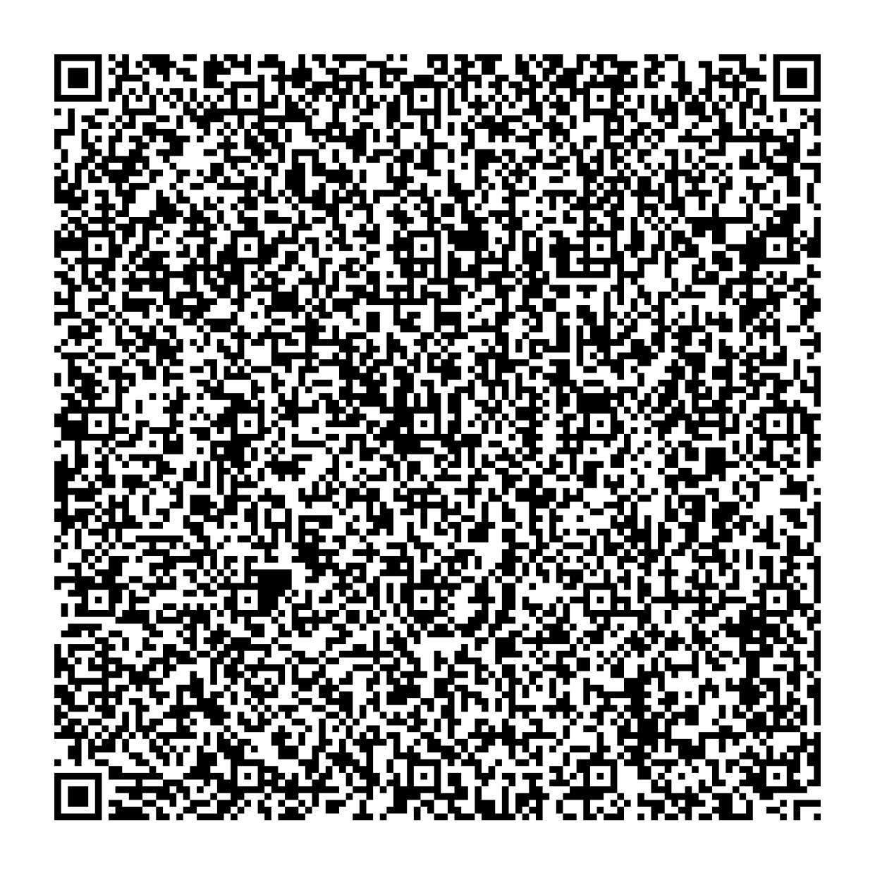 QR code with black and white blocks, likely encoding a website link or other digital information.