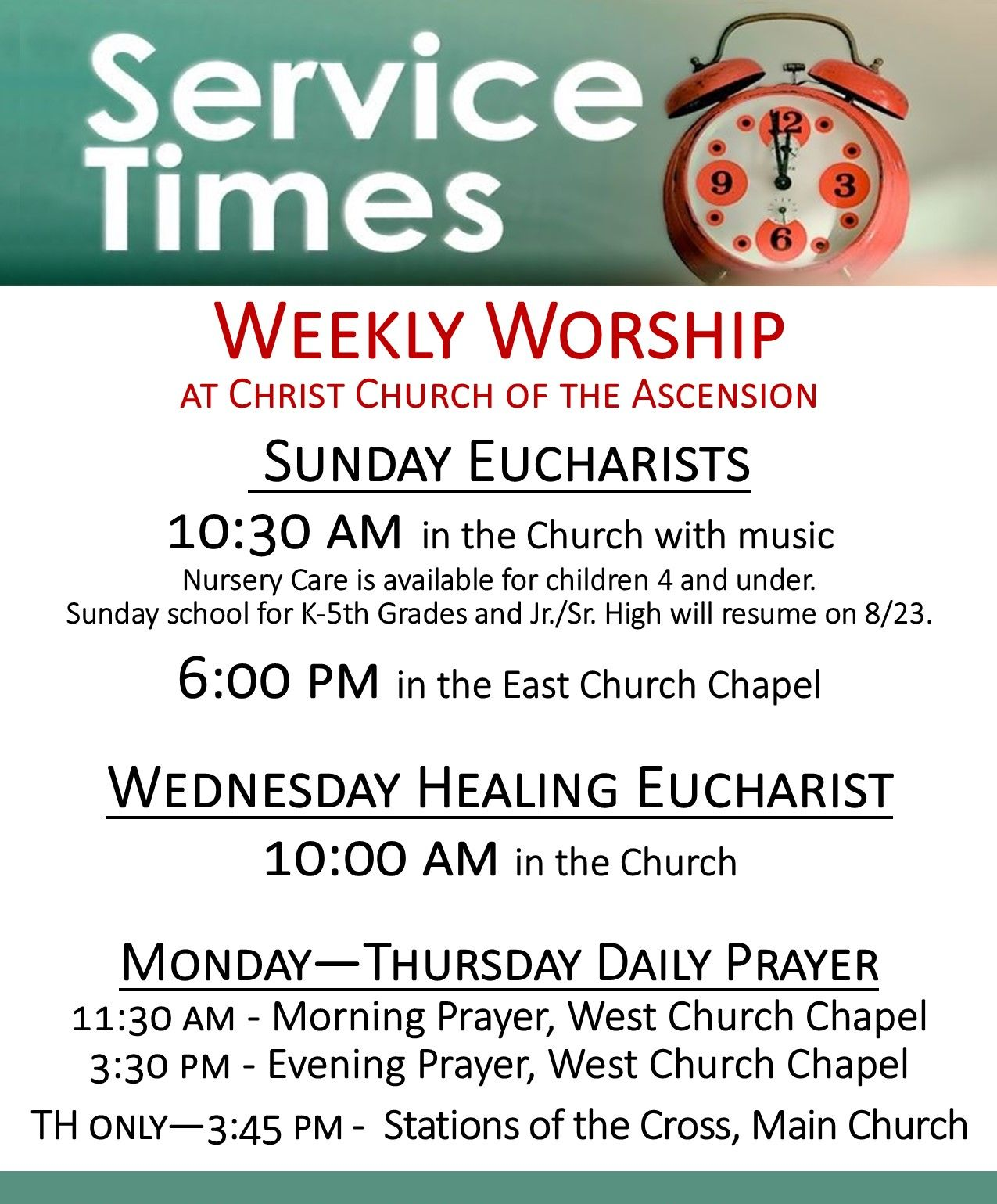 CCA worship services