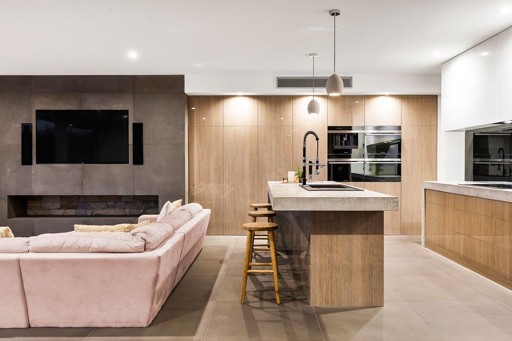 Kitchen And Living Room — Rye, VIC — Quin Wyatt Building Designers