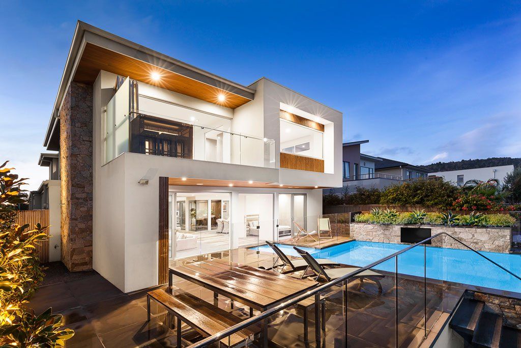 Night View Of A House — Rye, VIC — Quin Wyatt Building Designers