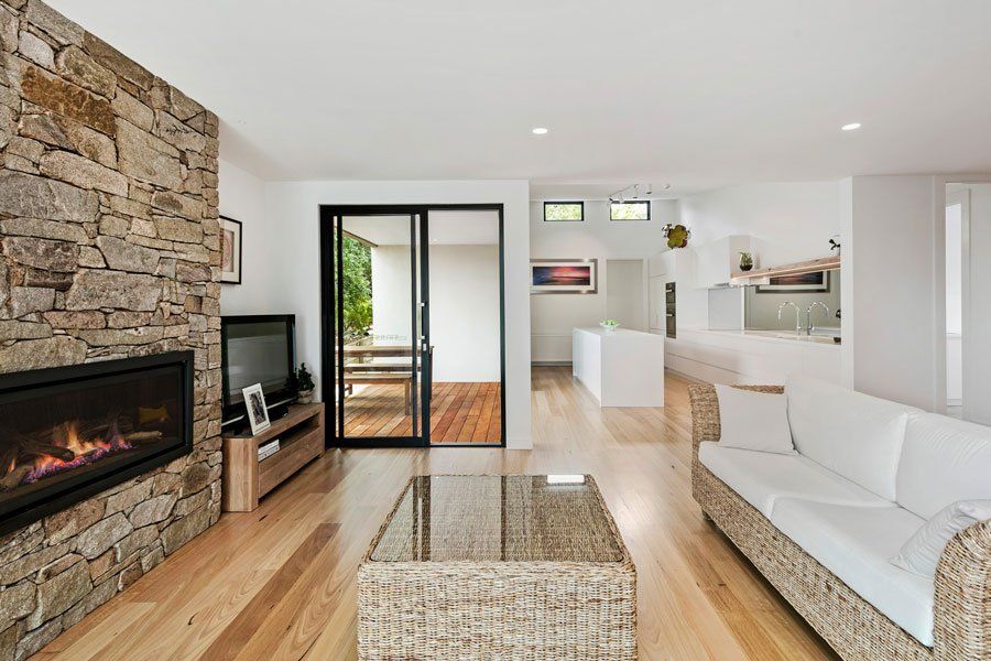 Living Room — Rye, VIC — Quin Wyatt Building Designers