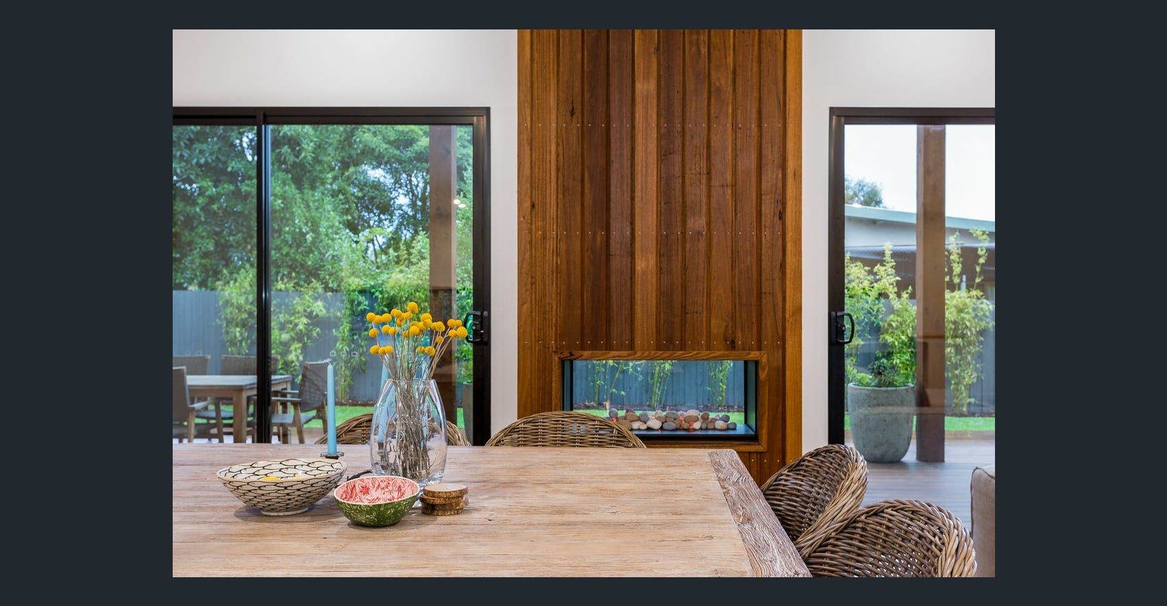 Fireplace — Rye, VIC — Quin Wyatt Building Designers