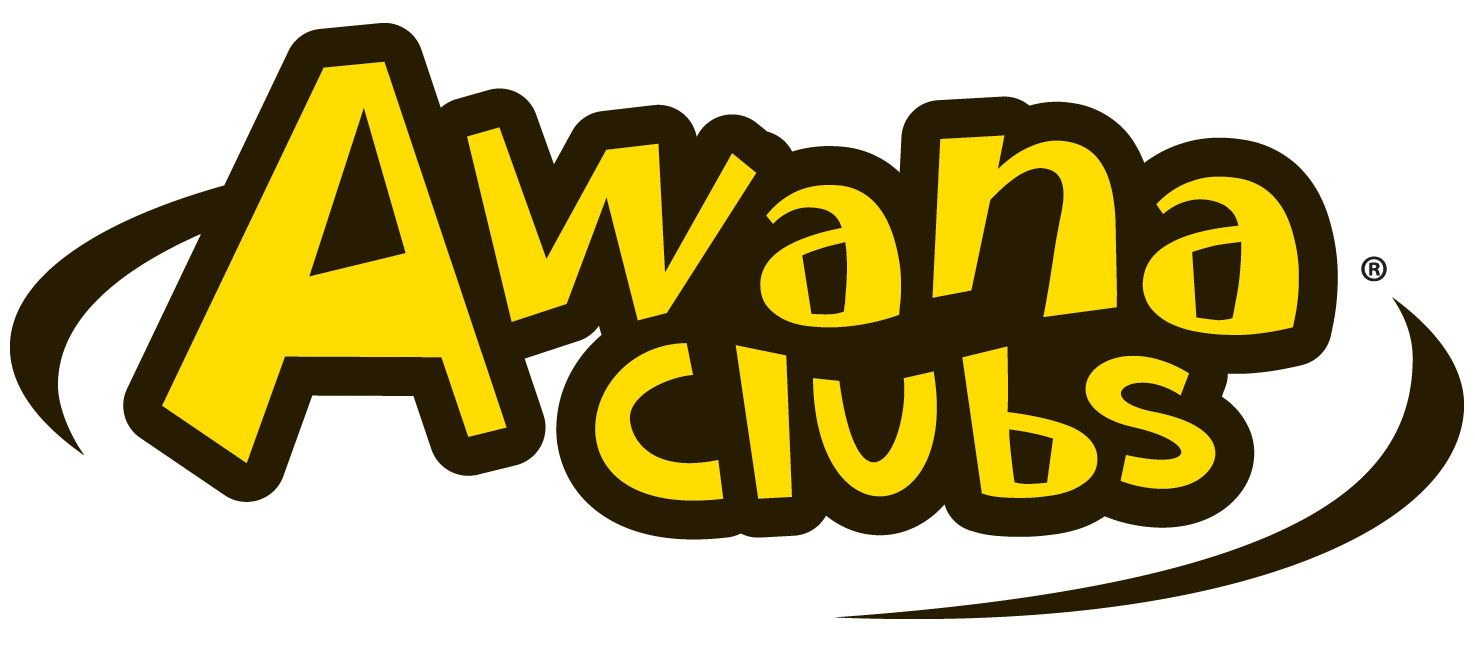 A yellow and brown logo for awana clubs