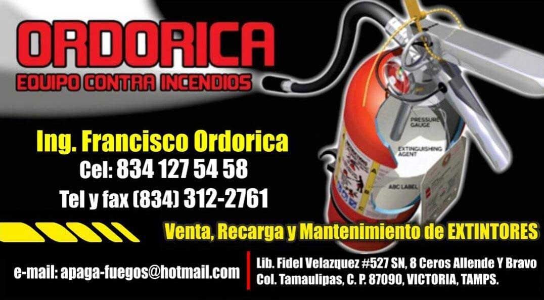 ORDORICA EQUIPOS CONTRA INCENDIOS