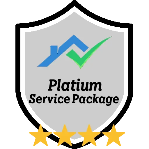 Shield icon with roof and checkmark, 