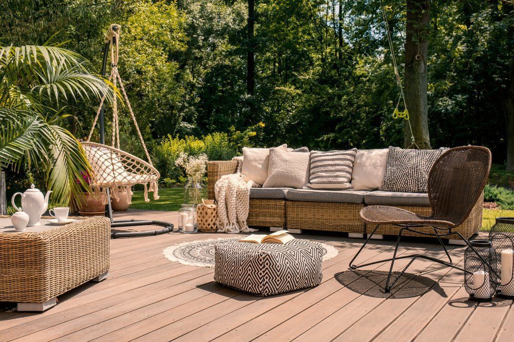 Outdoor Patio With Wicker Furnitures — Hastings Specialty Furniture In Port Macquarie, NSW