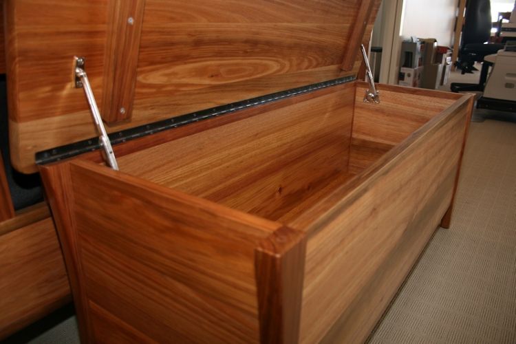 Wooden Chest, Lid Open, Interior Visible — Hastings Specialty Furniture In Port Macquarie, NSW