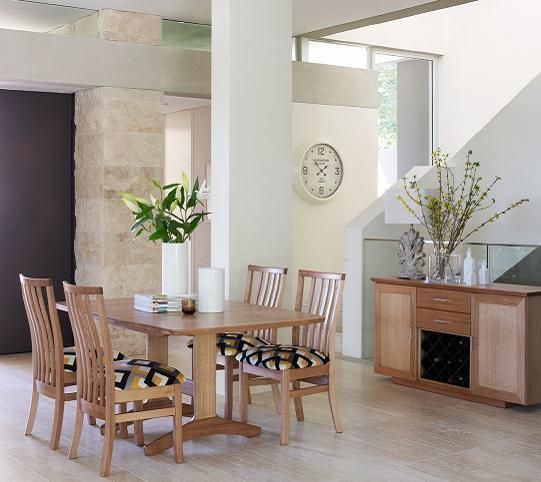 Dining Room With Wooden Table, Chairs, and Sideboard — Hastings Specialty Furniture In Port Macquarie, NSW