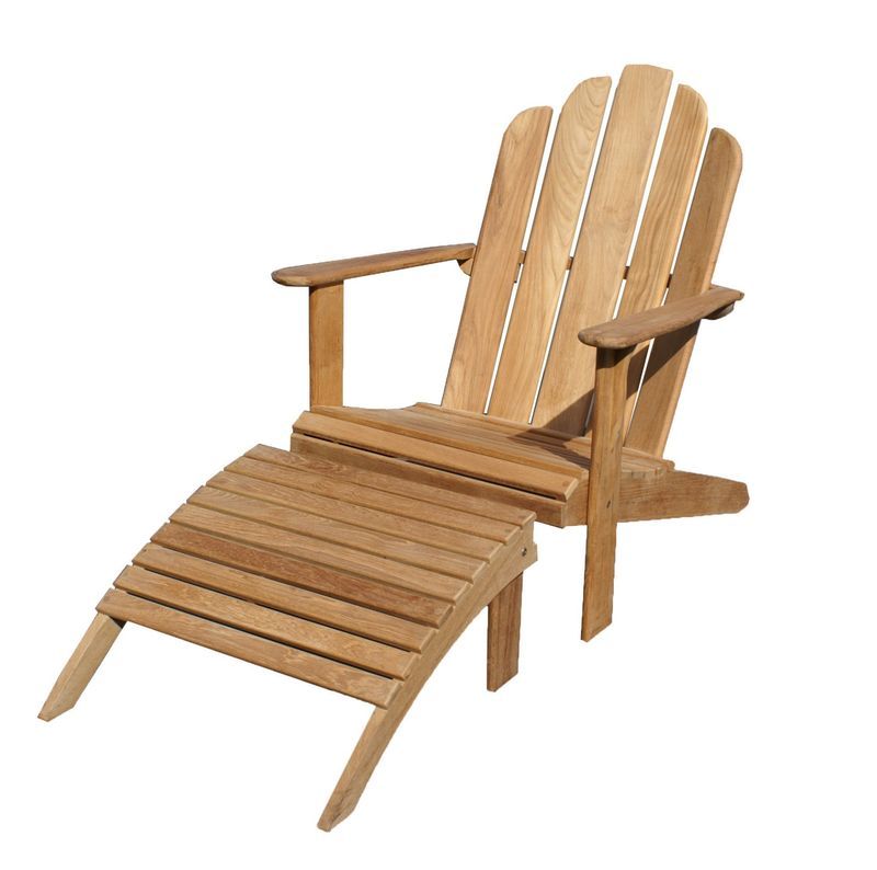 Wooden Adirondack Chair With Matching Footrest — Hastings Specialty Furniture In Port Macquarie, NSW