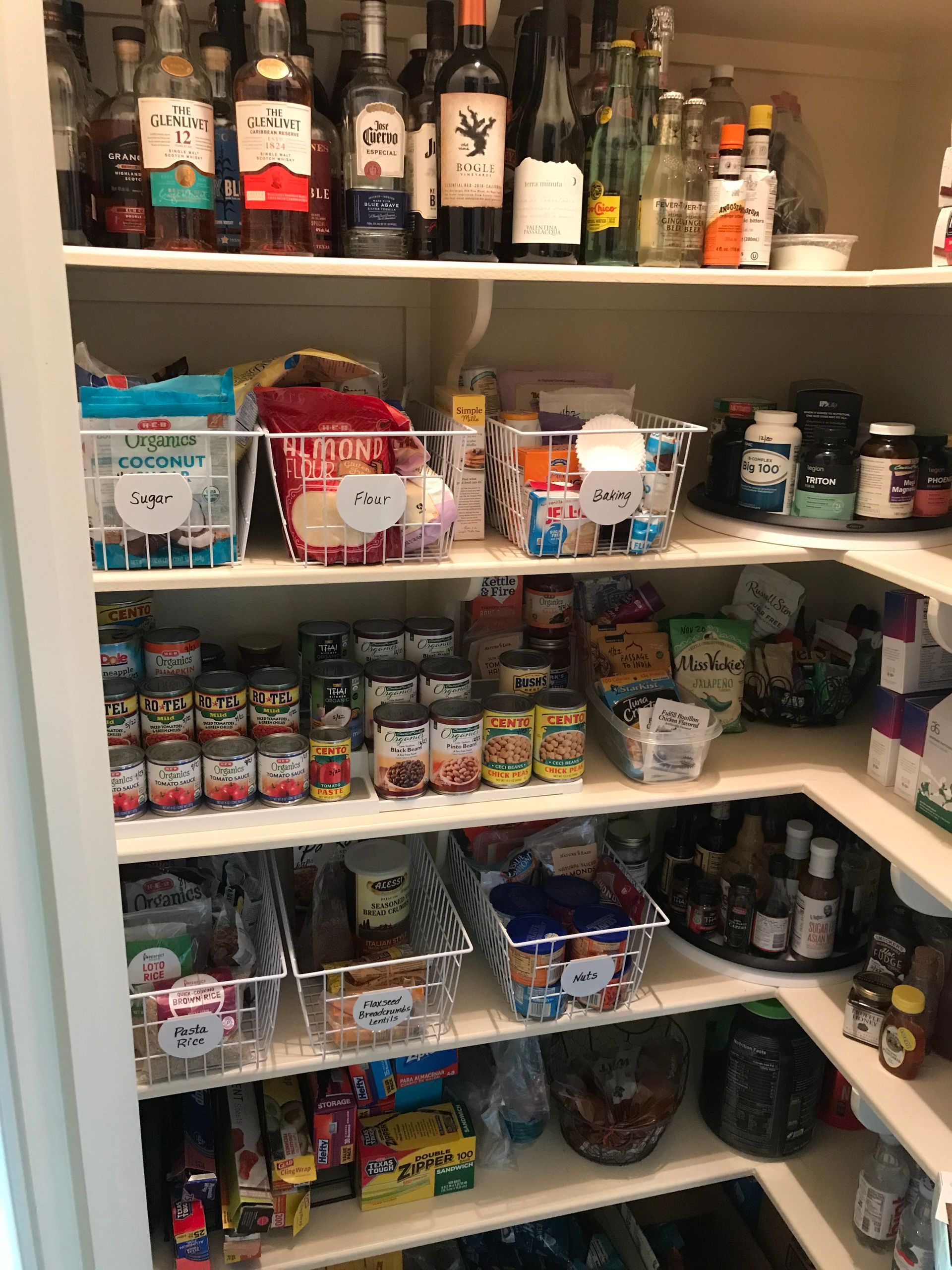 Pantry after The Spruce Goose organized