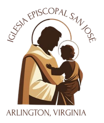 Logo of San Jose Episcopal Church, featuring a church icon and text.