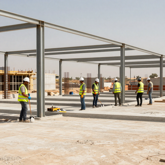 Obra en construcción en Mexicali