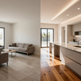Antes y después de remodelación residencial