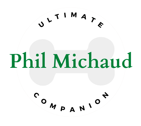 A logo for phil michaud ultimate companion