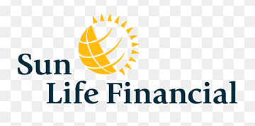Sun Life Financial logo: Globe with sun rays, yellow and blue text.