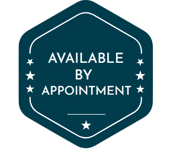 Teal badge with white text: 