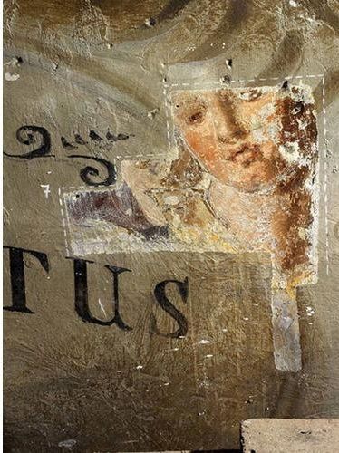 dettaglio dipinto da restaurare