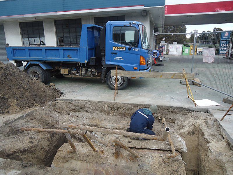 Concrete Pavement Service Tank Removal — Woronora Heights, NSW — Mann's Earthmoving