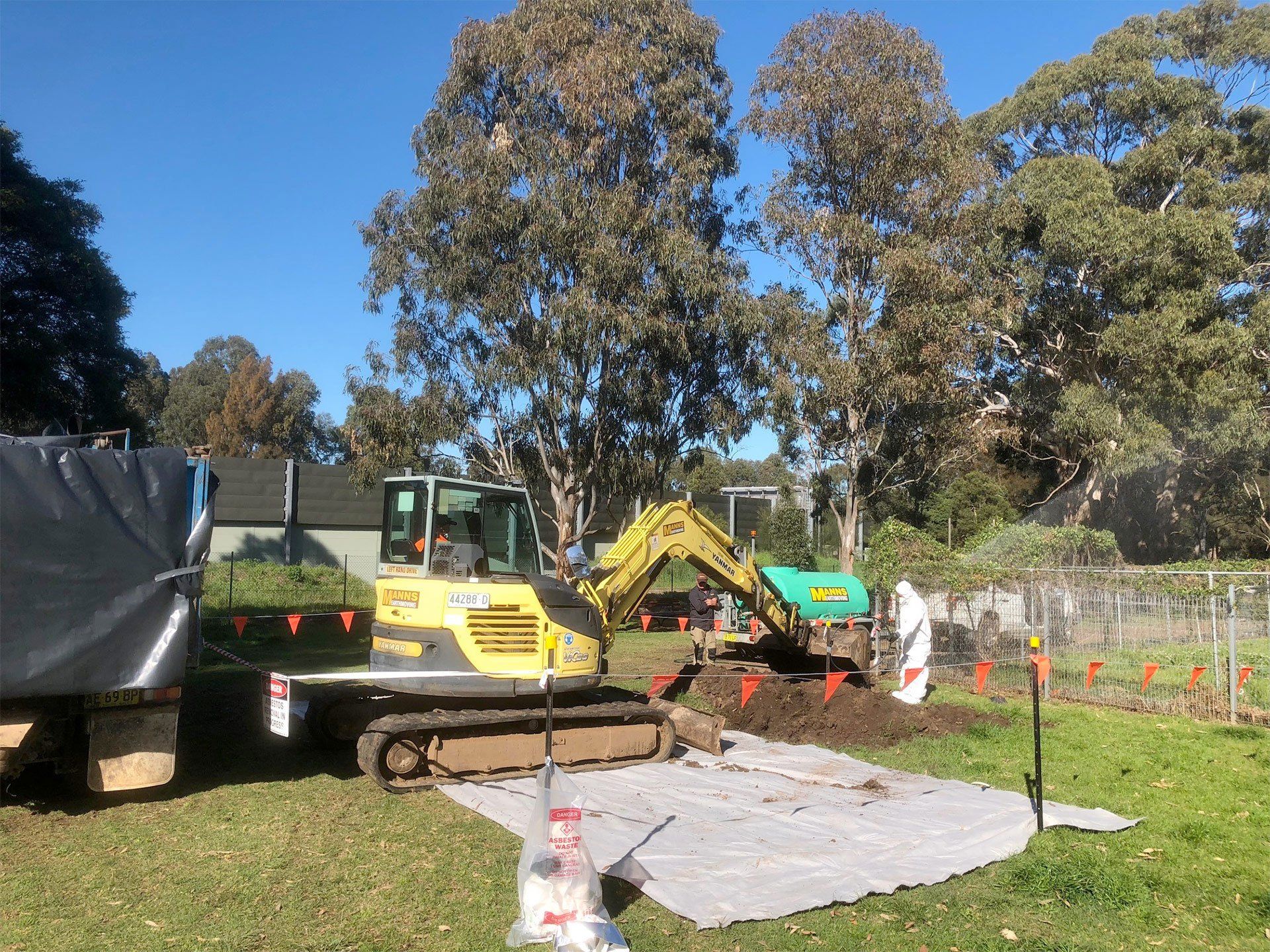 Asbestos Removal — Woronora Heights, NSW — Mann's Earthmoving