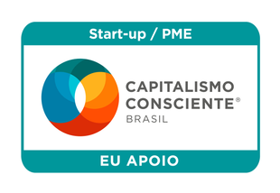 Logo do capitalismo consciente com círculo colorido