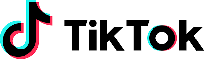 Um close de um logotipo do tiktok em um fundo branco.