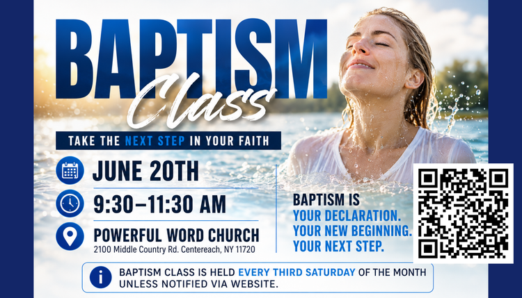 Baptism Class every Third Sunday of the Month