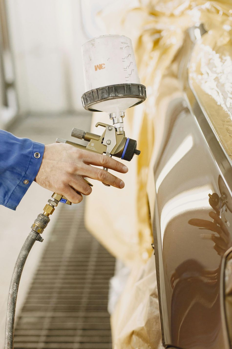 Person refinish a customer vehicle