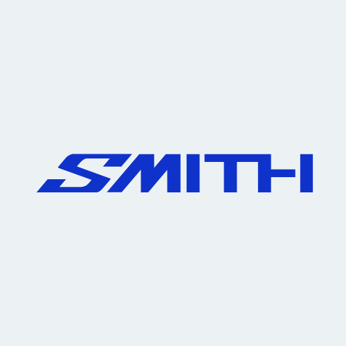 A blue Smith logo on a white background