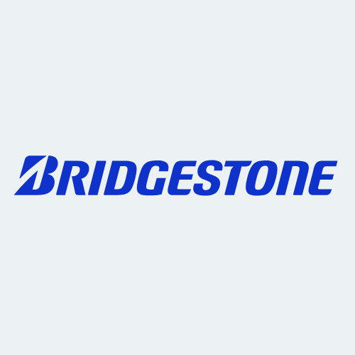 The Bridgestone logo is blue on a white background.