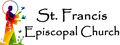 Logo: Rainbow silhouette of St. Francis with the words St. Francis Episcopal Church 