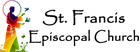 Logo: Rainbow silhouette of St. Francis with the words St. Francis Episcopal Church 