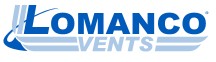 A blue and white logo for a company called lomanco events