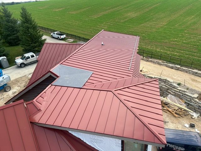 newly installed metal roof in Wisconsin